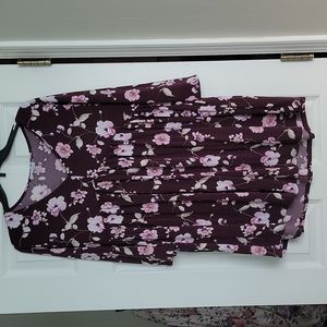 Dark Purple Floral Dress